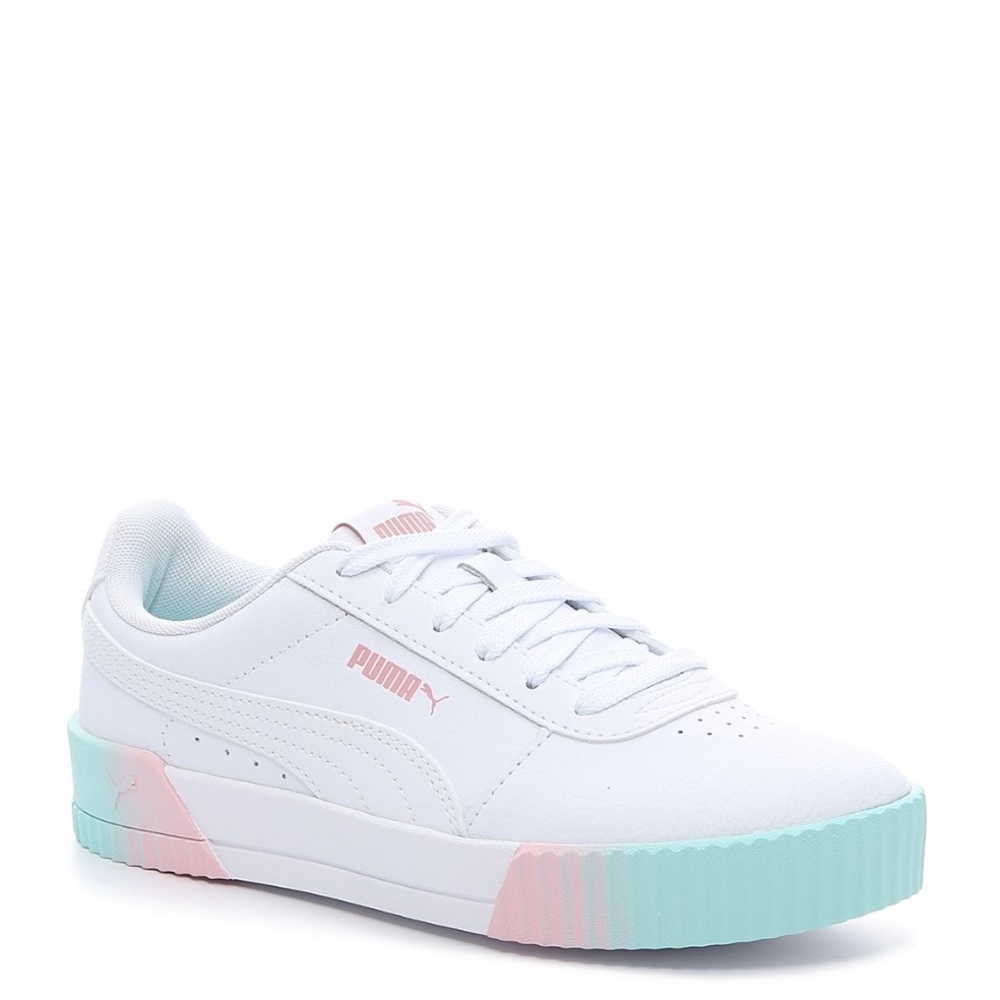 Puma Carina Fade Sneakers White, Blue, Pink 8.5